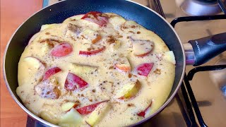 За 5 минут ЯБЛОЧНЫЙ ПИРОГ на сковороде который тает во рту Быстрый и Вкусный Завтрак [upl. by Hteazile]