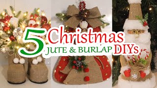 5 Cheap amp Beautiful DIY Jute Christmas Decorations Ideas at Home 2024 [upl. by Cissy380]