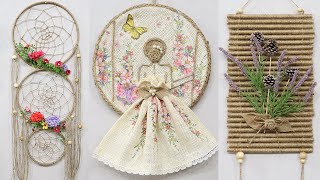 7 Amazing jute Wall Hanging Craft Ideas decor your home out of scrap [upl. by Wilhelmine57]