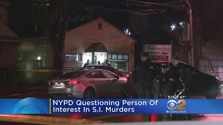 NYPD Questioning Person Of Interest In SI Double Murder [upl. by Ylra906]