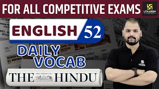 Daily The Hindu Vocab 52  16 September 2019  For All Competitive Exams  By Ravi Sir [upl. by Joliet331]