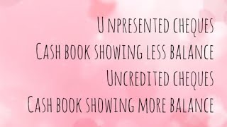Unpresented cheques and uncredited cheques in an easy waybankreconciliationstatement accounting [upl. by Aik]