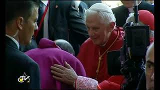 Holy Mass with seminarians at the Cathedral la Almudena with Pope Benedict XVI 2011 [upl. by Enyallij]