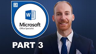 Microsoft Word Mos Practice Exam And Tutorial Part 3 [upl. by Lyndes]