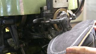 Nicks Handmade Boots Slow Motion Stitching [upl. by Albie]