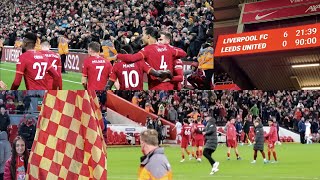 Liverpool vs Leeds Matchday Vlog  Goals On Top Of Goals Klopps Fist Pumps Going CRAZY and MORE [upl. by Mattheus812]