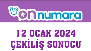 On Numara Çekiliş Sonuçları 12 Ocak 2024 [upl. by Sulienroc]