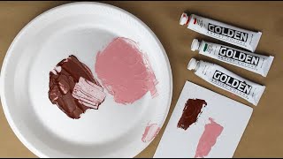 Making Your Own Color  Rose Pink Colour Mix Red Ochre amp White [upl. by Araik]