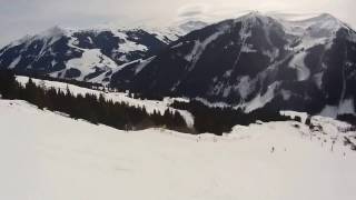 Saalbach  Piste 25 Sonnhofabfahrt  22a [upl. by Ronym]