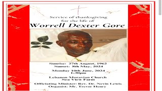 Service Of Thanksgiving for the Life of Worrell Dexter Gore [upl. by Noslien729]