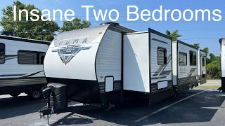 CRAZY 2 Bedroom Travel Trailer 2023 Palomino Puma 32RBFQ2B [upl. by Kimberlee368]