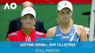 Justine Henin v Kim Clijsters Full Match  Australian Open 2004 Final [upl. by Ajnotal]