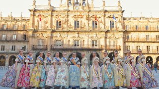 La fallera mayor de València Marina Civera y la corte de honor en Salamanca  Extra Fallas 2019 [upl. by Wanyen]