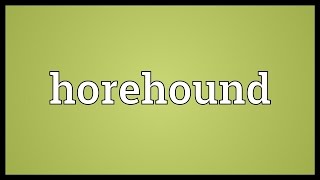 Horehound Meaning [upl. by Euhc173]