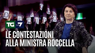 Le contestazioni alla ministra Roccella [upl. by Honig]