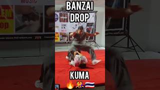 Banzai Drop  KUMA 🇹🇭🤼‍♀️🔥TOPDojo ThailandOriginProWrestling ThaiProWrestling ProWrestling [upl. by Einnil]