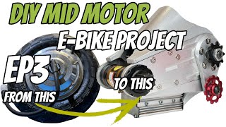 I build an ebike mid drive motor from a wheel motor hub EBike project EP 3 DIY CUSTOM drive [upl. by Ekeiram]