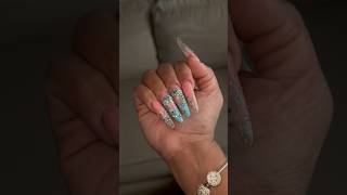 Sculpted Blue Valentines Day Nails 💙💙 nails nailtutorial valentinesday [upl. by Yci]