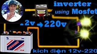 inverter 12v battery to 220v AC using MOSFET [upl. by Atiuqrehs925]