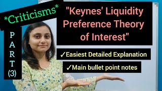 Criticisms of Keynes Liquidity Preference Theory Of Interest Rate  Part3  Economics [upl. by Anees696]