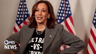 WATCH Harris speaks with reporters before campaign event as early voting begins in Detroit [upl. by Letty]