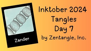 Inktober Tangles 2024 Day 7 Zander by Zentangle Inc [upl. by Nevart]