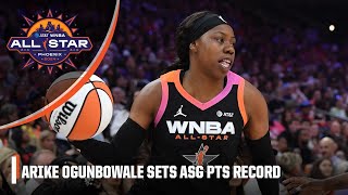 ALLSTAR GAME HISTORY 👏 Arike Ogunbowales 34 PTS sets scoring record 🏀  2024 WNBA AllStar Game [upl. by Sprage]