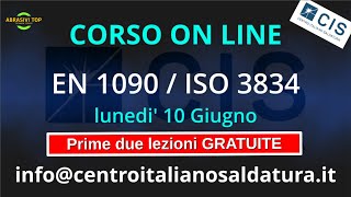 Corso On Line EN1090 ISO 3834  Lunedi 10 Giugno 2024 dalle 18 alle ore 20 [upl. by Remy]