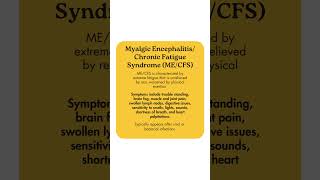 Myalgic Encephalitis Chronic Fatigue Syndrome [upl. by Cressida]