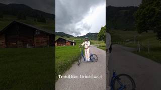 grindelwald trottibike alpine meadows cottages love swissnature switzerland europeantravel [upl. by Gorlin822]