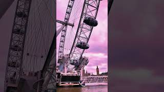 London Eye Ferris Wheel TIME LAPSE 🤞 shorts london londoneye ferriswheel londonlife [upl. by Atikel]