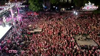 Drone Shot of Leni Kiko Grand Meeting Rally at Ayala Makati 2022 [upl. by Earized319]