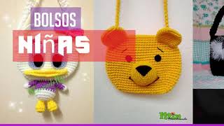 Bolsos Tejidos a Crochet para Niñas [upl. by Cirdnek]