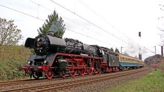 German Pacific Steam Locomotives in Ruhr District April 2013 [upl. by Ardnauqal]