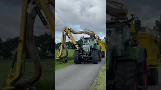 Wesseler Titan 7500 maaiarm opgebouwd op een Fendt 718 Gen 6 van loonbedrijf Post uit Eemnes [upl. by Norrad]