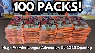 100 PACK OPENING HUGE PANINI PREMIER LEAGUE ADRENALYN XL 2025 PACK OPENING [upl. by Sessilu]