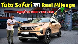 पहाड़ों पर जाकर पता लगा असली सच्चाई  Tata Safari 2024 Mileage Test [upl. by Adnilam]