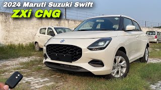 Maruti Suzuki Swift Zxi CNG 2024 Price amp Features  2024 Swift CNG Top Model [upl. by Yesima]