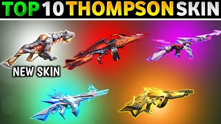 TOP 10 THOMPSON BEST GUN SKIN  BEST THOMPSON GUN SKIN  NEW EVO GUN SKIN FREE FIRE  NEXT EVO SKIN [upl. by Atikehs826]