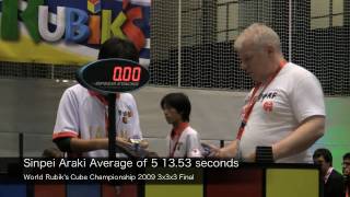 World Rubiks Cube Championship 2009 Final 1353 seconds by Sinpei Araki [upl. by O'Donoghue]