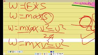 Class 9 Derivation of kinetic energy formula and work energy theorem techysidehigh6845 [upl. by Bandler331]