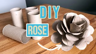 DIY Toilettenpapierrolle Rose  Perfekt für Muttertag [upl. by Jenkel336]