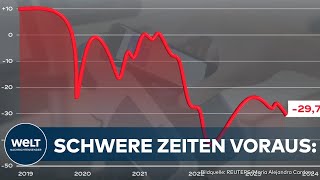 DEUTSCHE WIRTSCHAFT AM ABGRUND Rezession und Sparflaute  Stimmung bleibt schlecht [upl. by Anirb16]