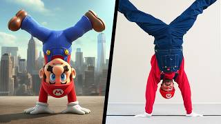 Stunts From The Super Mario Bros Movie In Real Life [upl. by Otes]