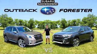 BEST SUBARU SUV  2024 Subaru Outback vs Subaru Forester Comparison [upl. by Ailb]