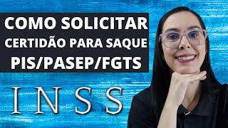 Certidão para Saque PISPASEPFGTS [upl. by Eellek]