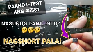 PAANO ITEST ANG JRC 45558 AV735 AMPLIFIER NO SOUNDS PROBLEM Atbp TV [upl. by Nicola450]