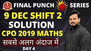 5 PM  CPO Maths Solution  9 December 2019 Shift 2  By RaMo Sir CAT 9999iler  Day 4 [upl. by Tica724]