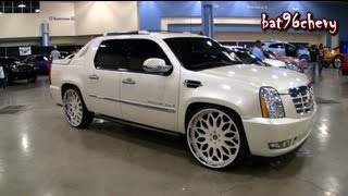 ALL WHITE Cadillac Escalade EXT on 28quot Forgiatos Wheels  1080p HD [upl. by Enehpets797]