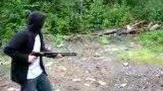 kid shooting mossberg 500 12gauge [upl. by Sirovat696]